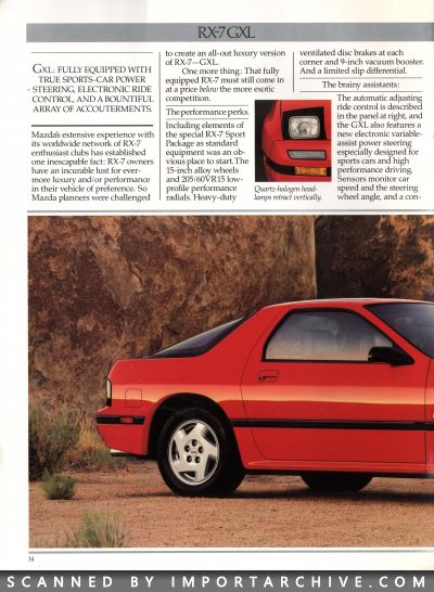 1986 Mazda RX-7 Brochure (Late Version w/ Turbo) - ImportArchive