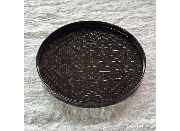 アジロ丸盆（8寸） | 【公式】井上らんたい漆器