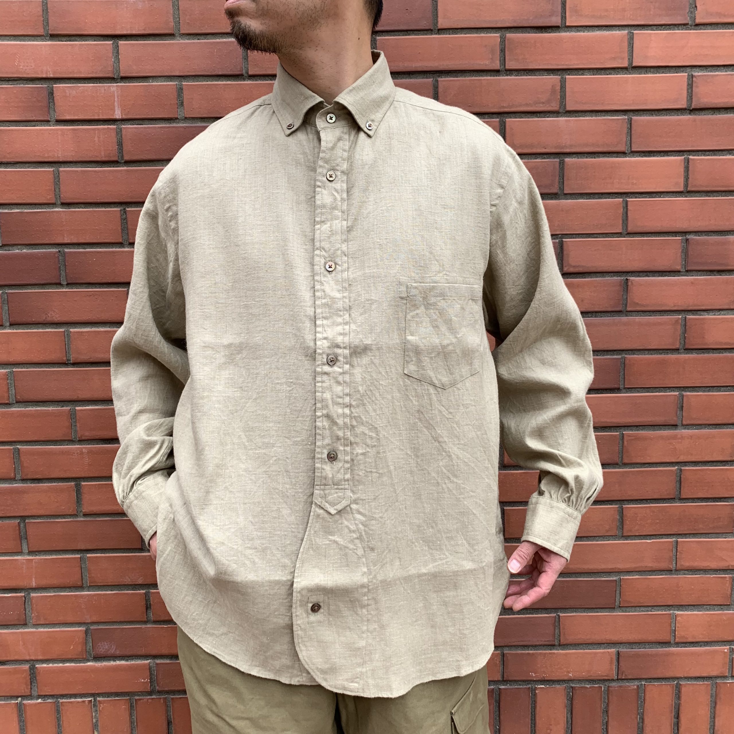 Nigel Cabourn BRITISH OFFICERS SHIRT – HEMPHORSE CLOTH | INDIGO BLUE