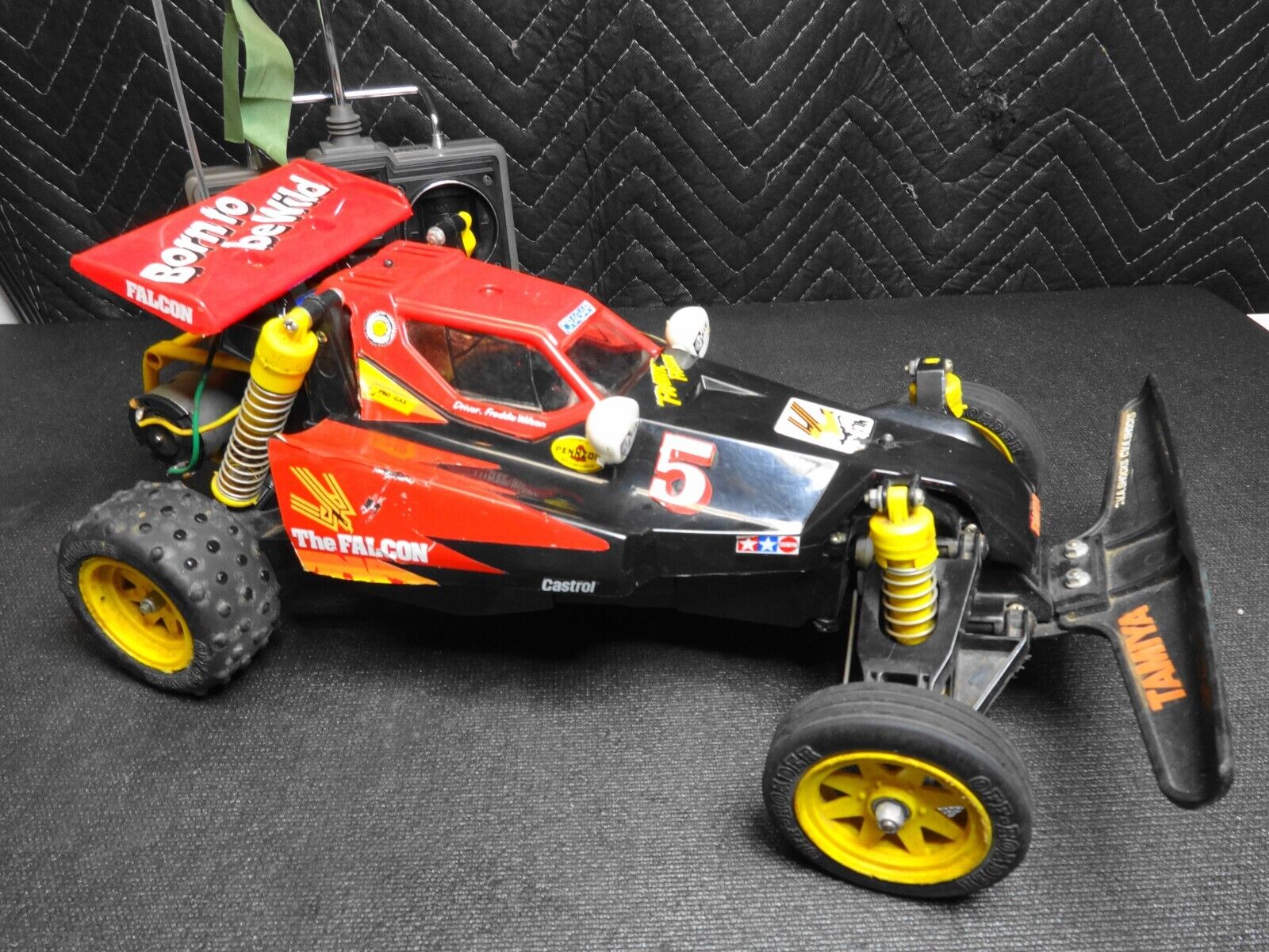 Vintage 1986 Tamiya Falcon RC Car Kit# 58056 w/ Futaba Radio