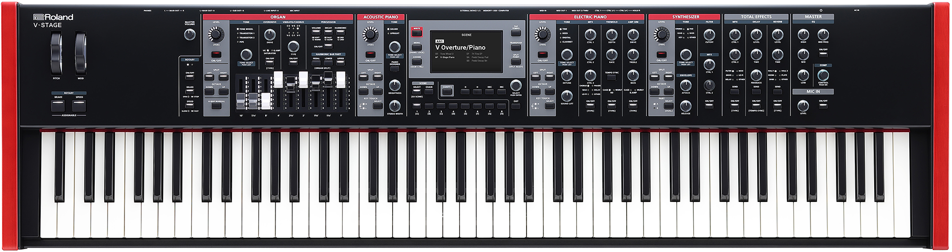 ROLAND V-STAGE 76 / 88 | 4つの専用サウンドエンジンと操作でステージ
