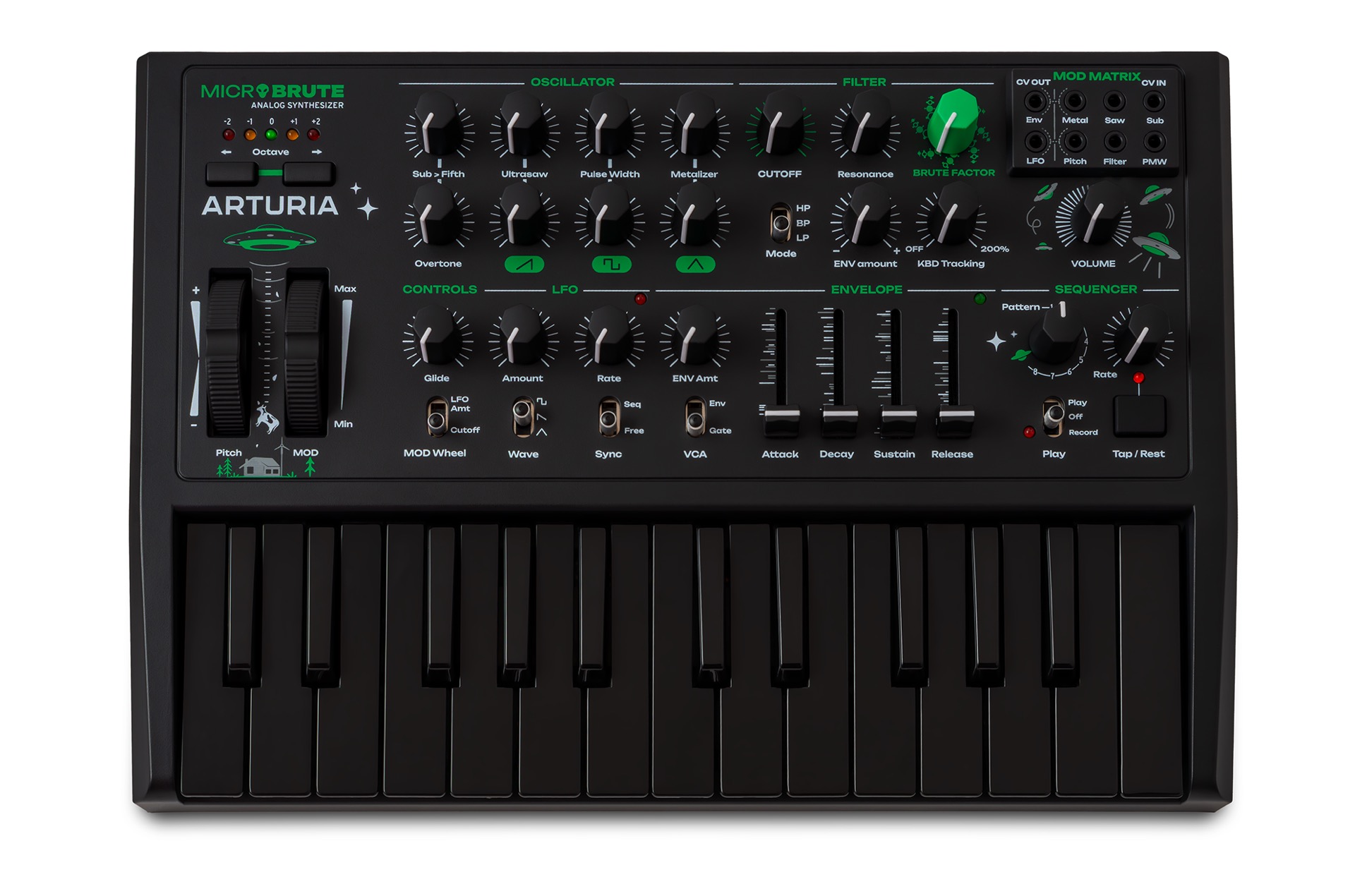 Arturia MicroBrute UFO | 大ヒットアナログシンセのUFOエディション