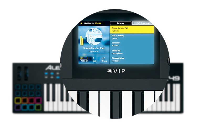 49鍵 フルカラーディスプレイ USB/MIDI コントローラー ALESIS VX49