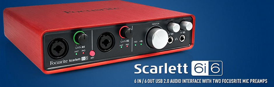 Focusriteのオーディオ・インターフェイス【Scarlett 6i6】【Scarlett