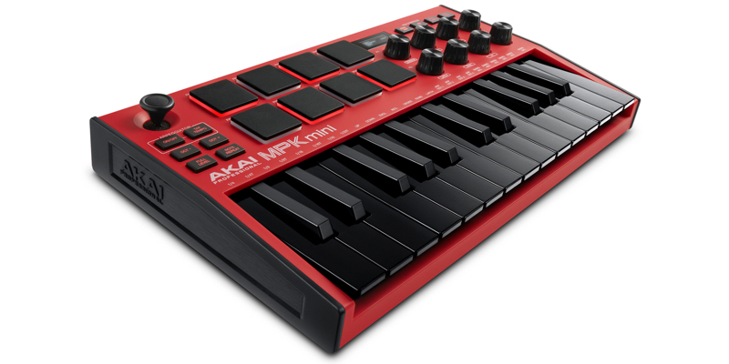 AKAI MPK mini MK3 Red | MPCパッド搭載ミニ鍵仕様のMIDI