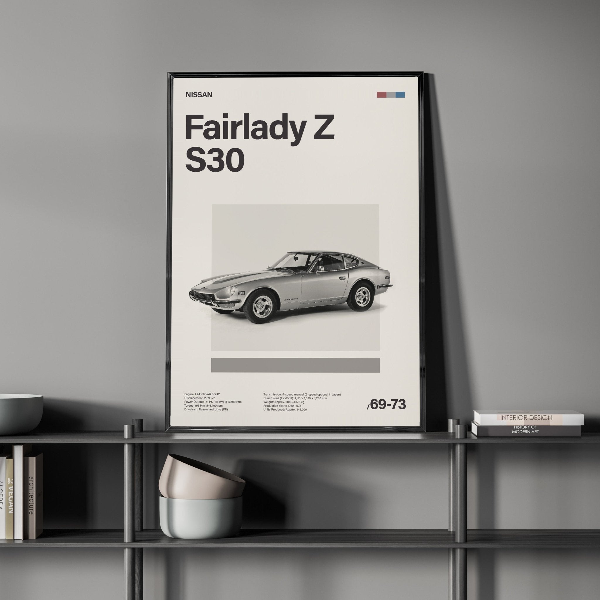 Fairlady Z S30 ミニマリストアートポスター – Ink Jp