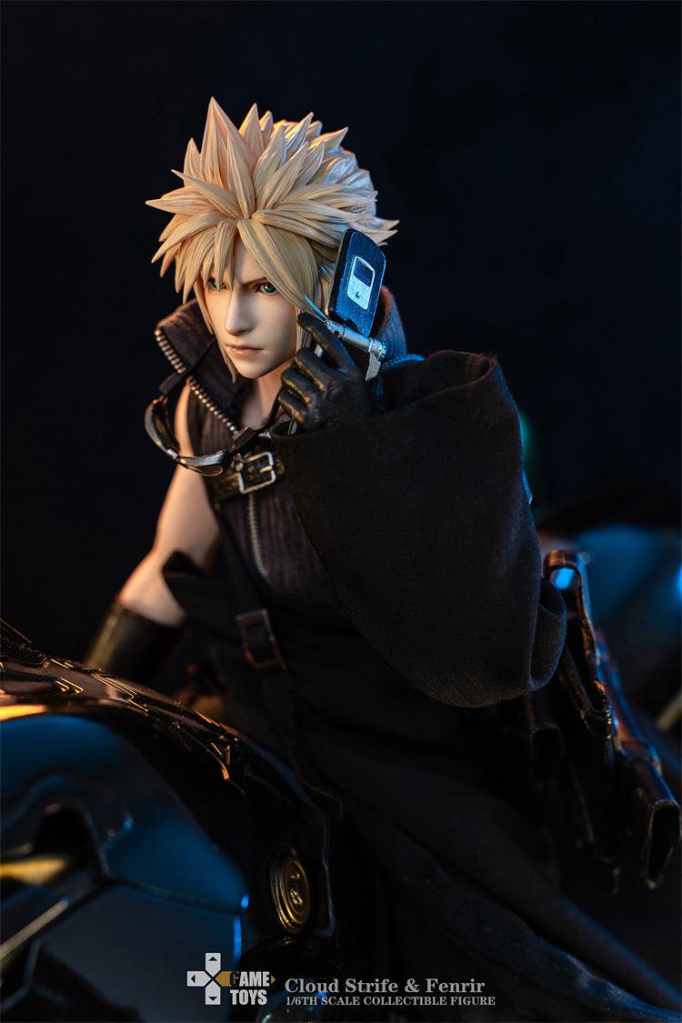 1:6 Cloud Strife AC Version & Fenrir Motorcycle Deluxe Set Action Figu