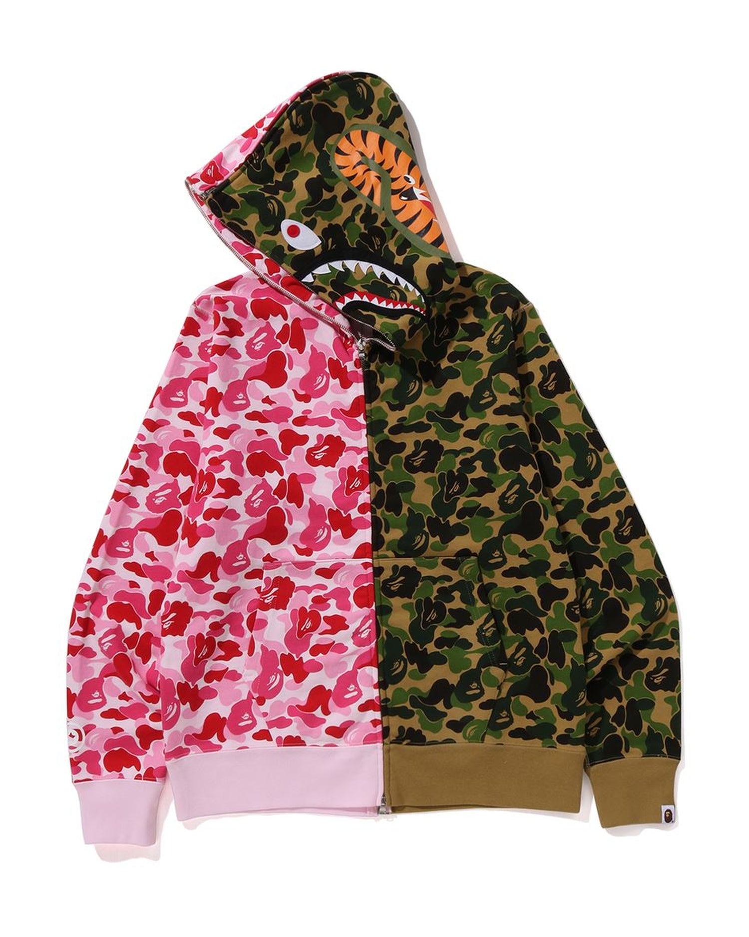 A BATHING APE® Abc Camo Separate Shark Full Zip Hoodie | Bape