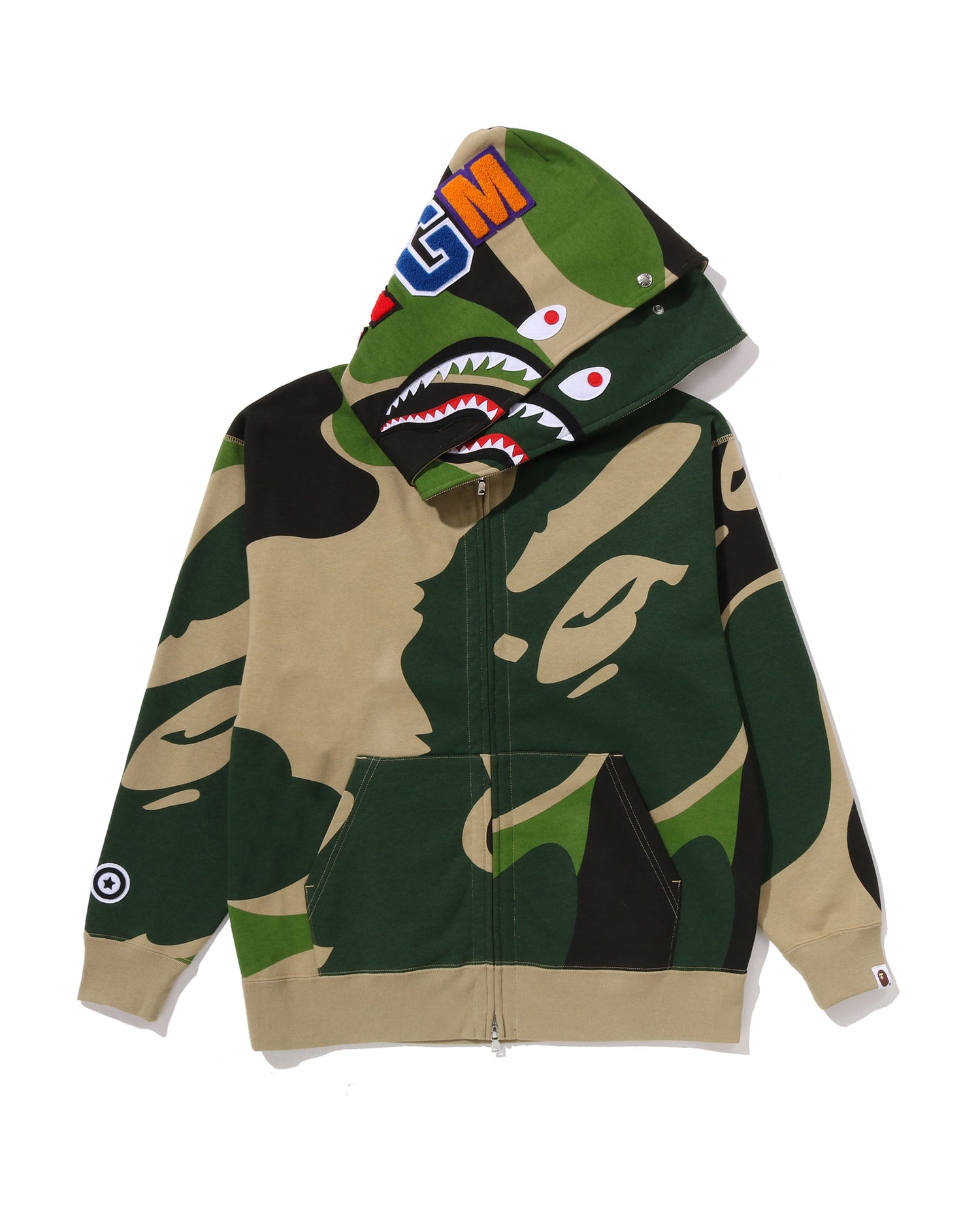 A BATHING APE® Mega Abc Camo Double Shark Relaxed Fit Full Zip