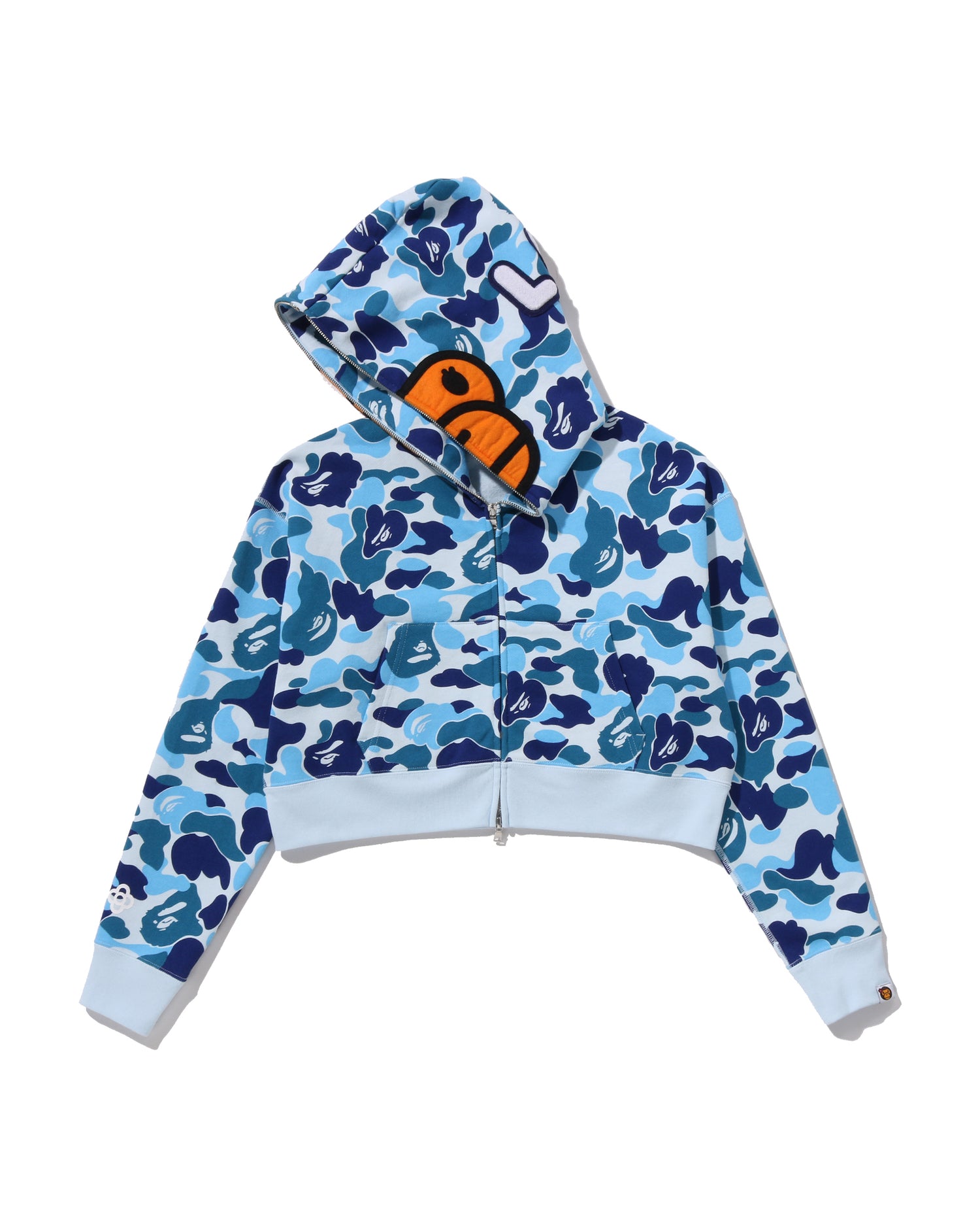 A BATHING APE® Abc Camo Baby Lisa Cropped Full Zip Hoodie | Bape