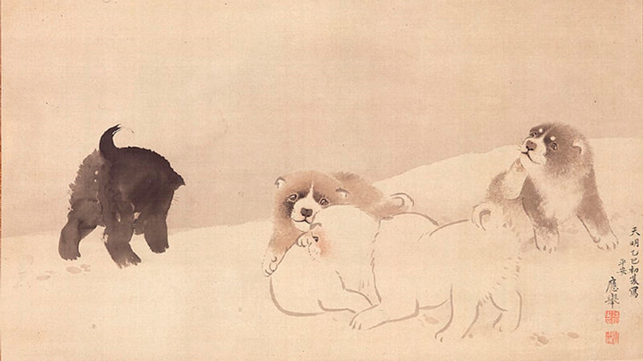 円山応挙は生涯で30匹以上のかわいい犬の絵を描いた犬好きだった