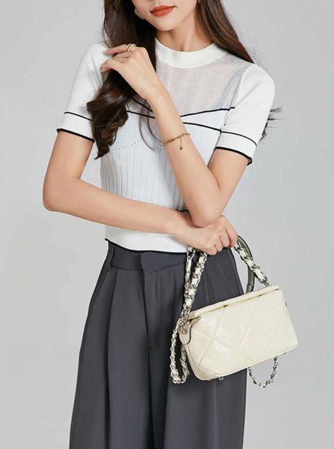 ISOLÉ公式｜2WAY バッグ 上品 金属チーン ISOLE