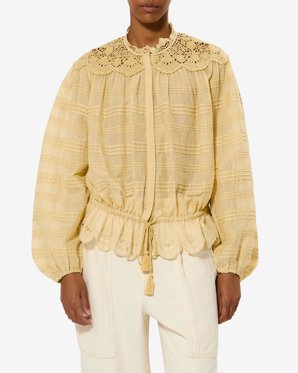 POLLY TOP Woman light ochre | ISABEL MARANT Official online store
