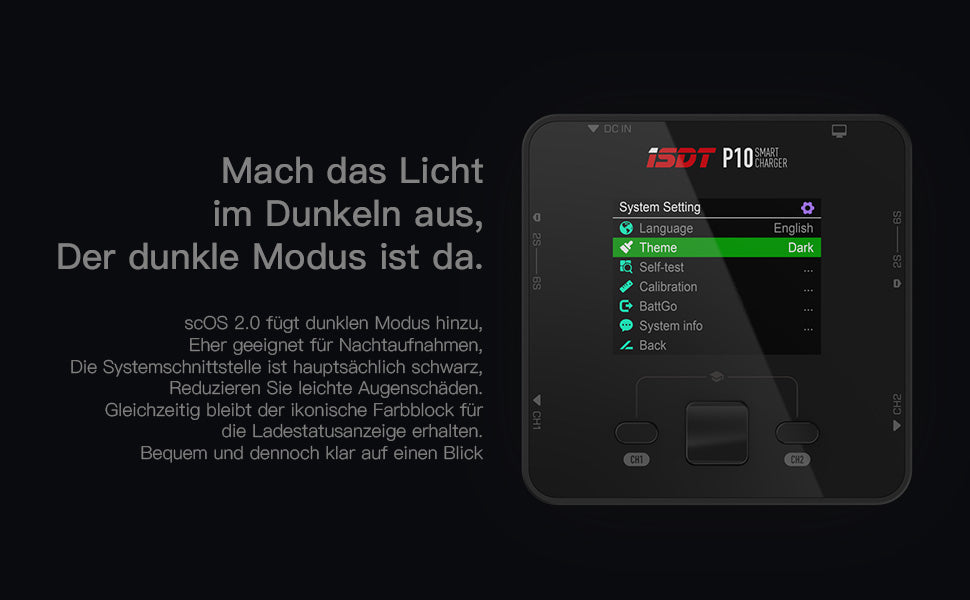 P10スマートリポ充電器、DC 250 w/10 A x 2デュアルチャネルリポ