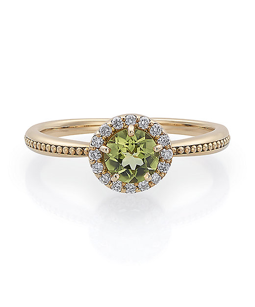 K14YG ペリドット・ダイヤモンド リング | veretta 8va