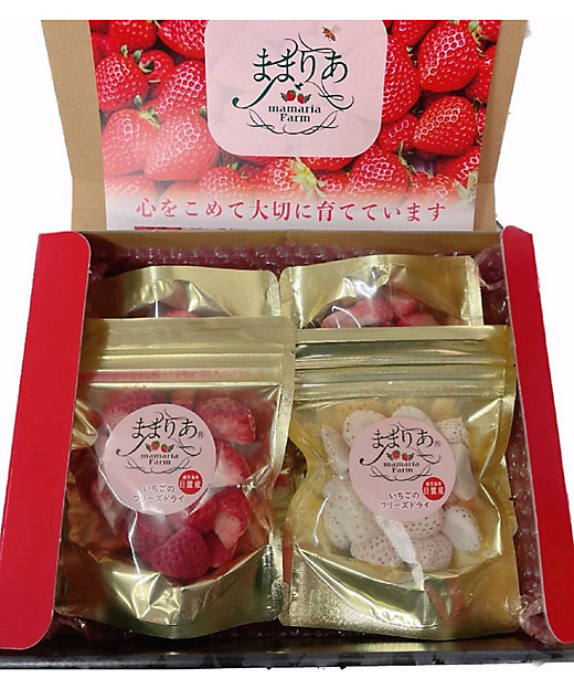 ☆【産直】紅白いちごのフリーズドライ（4袋） 1セット | 鹿児島/ま