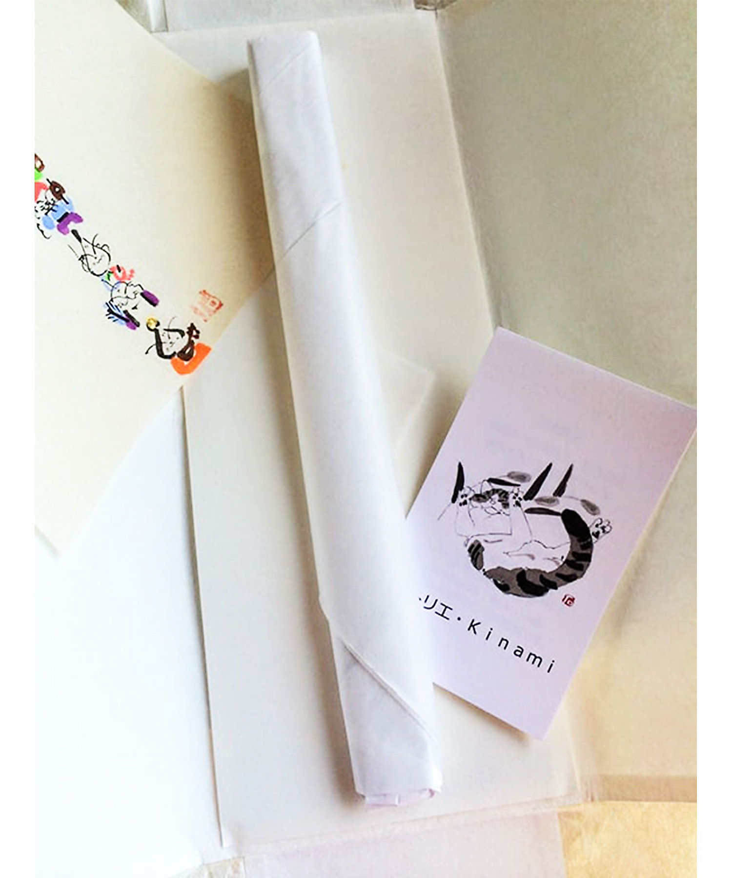 石塚智之 墨手描き 『猫の行列』 | アトリエ・Kinami(石塚智之