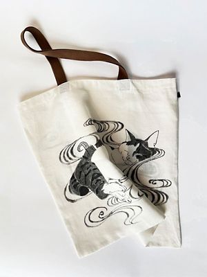 石塚智之手描き・トートバッグ『ハチ』 | アトリエ・Kinami(石塚智之