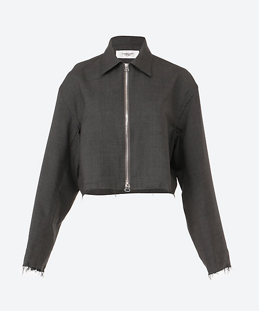 WASHABLE WOOL TROPICAL ZIP BLOUSON