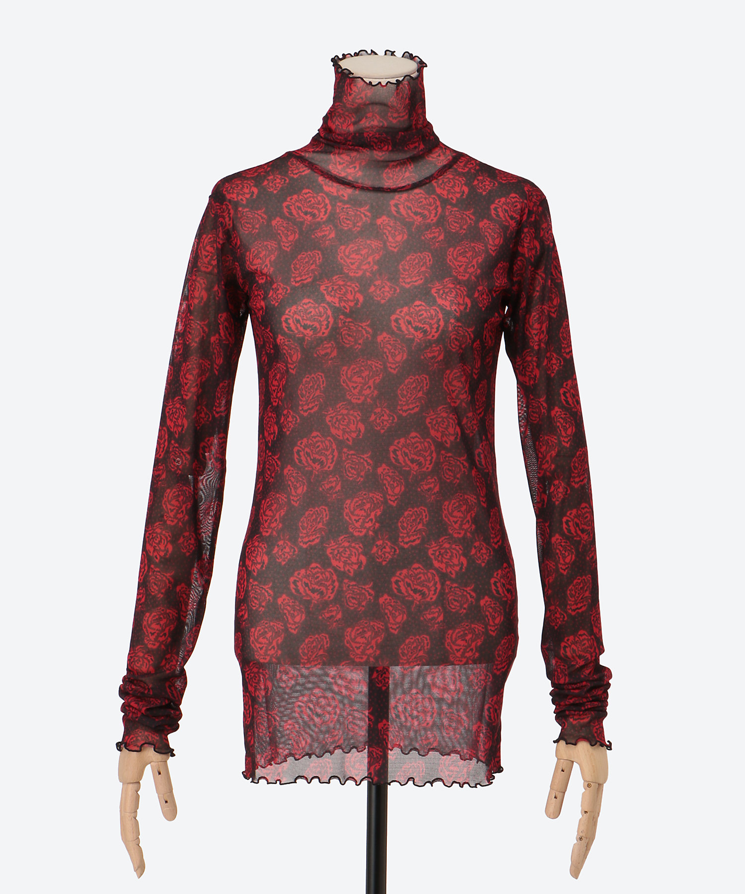 flower mesh high neck F25A32 | FUMIE