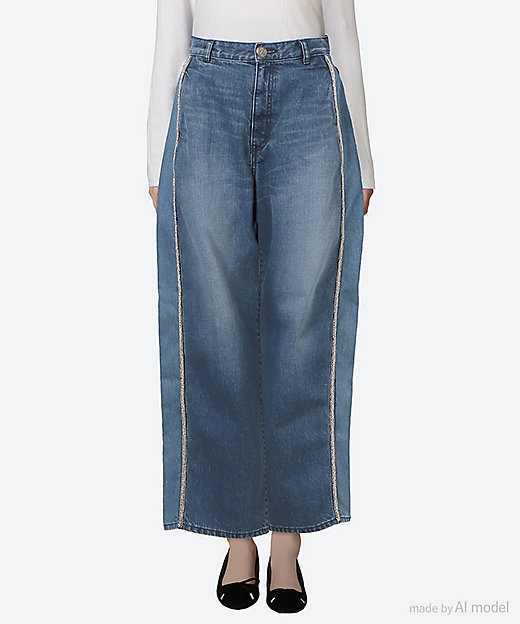 12oz denim pants （with bijou） 05412