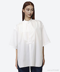 コットンバンドカラーシャツ 7911－230－0127 | BLAMINK