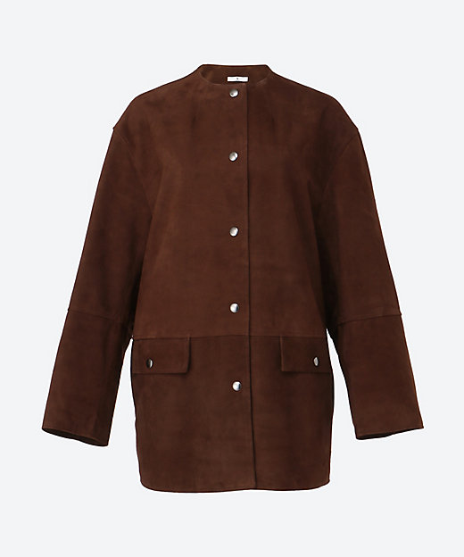 Collarless Suede Jacket 6S／ID26S