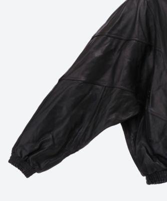 WRINKLE LEATHER TRACK JACKET | doublet