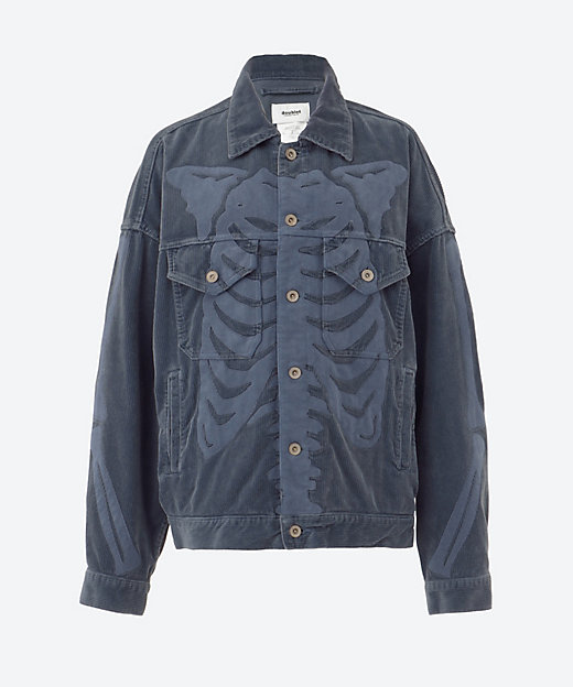 BONE APPLIQUE CORDUROY JACKET