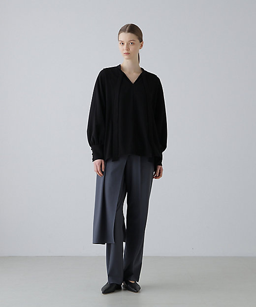 バックサテンジョーゼットブラウス（5315210200） | ADORE