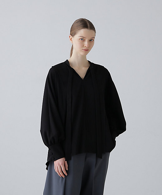 バックサテンジョーゼットブラウス（5315210200） | ADORE