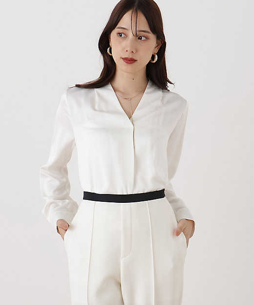 ◇チェーンネックレス付ブラウス（0316110132