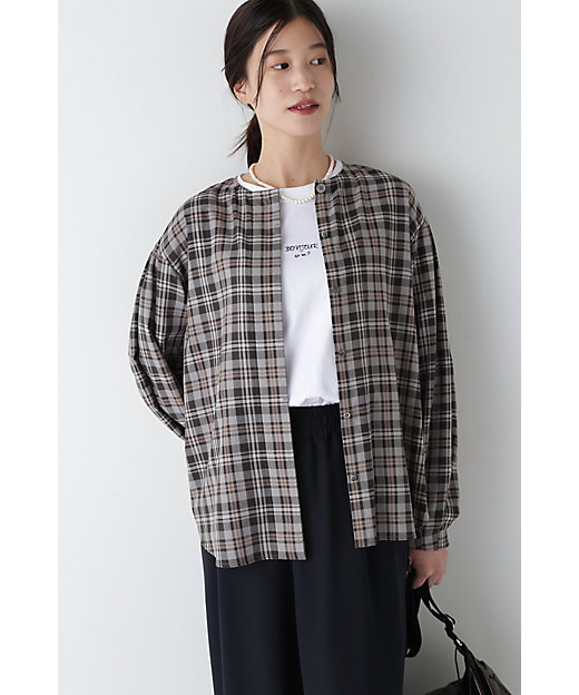 ◇オリジナルチェックシャツブラウス（0774210909） | human