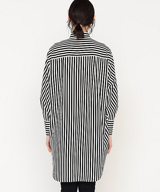 太ストライプ 長袖シャツ（7706HG09） | β (Women)/ベータ