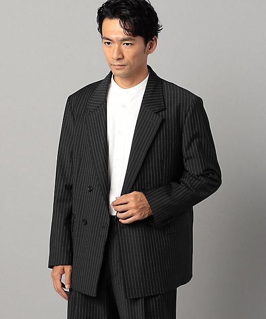 ブライトリーセットアップ】マニッシュストライプ 2WAYストレッチ