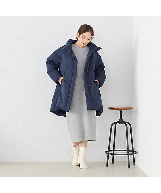 リサイクルタフタ 撥水加工 オーバーサイズ ダウンコート