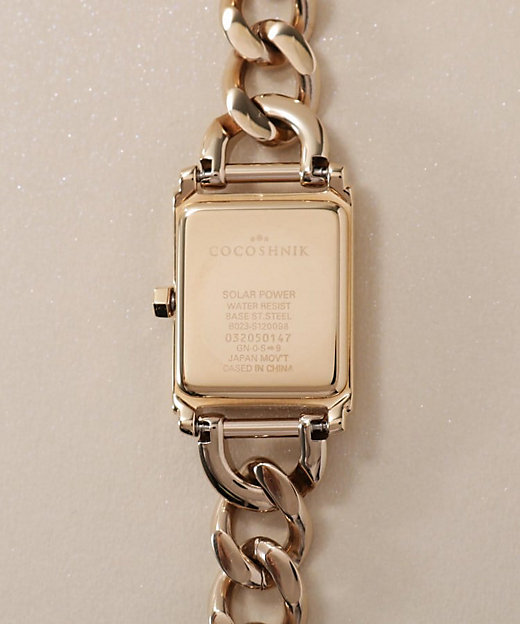 RGスクエアチェーンベルト ウォッチ（ブラック