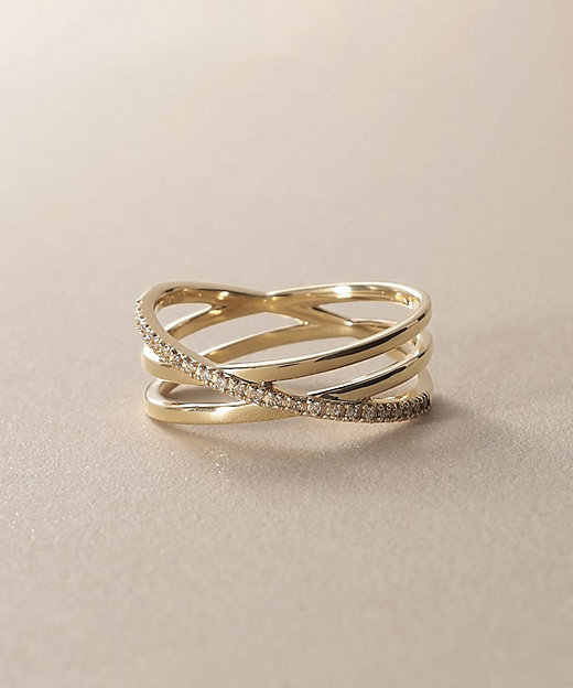 K10ダイヤモンド Xリング（2001599540） | COCOSHNIK