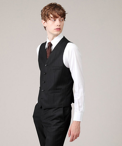 DORMEUIL】オルタネートストライプ ベスト