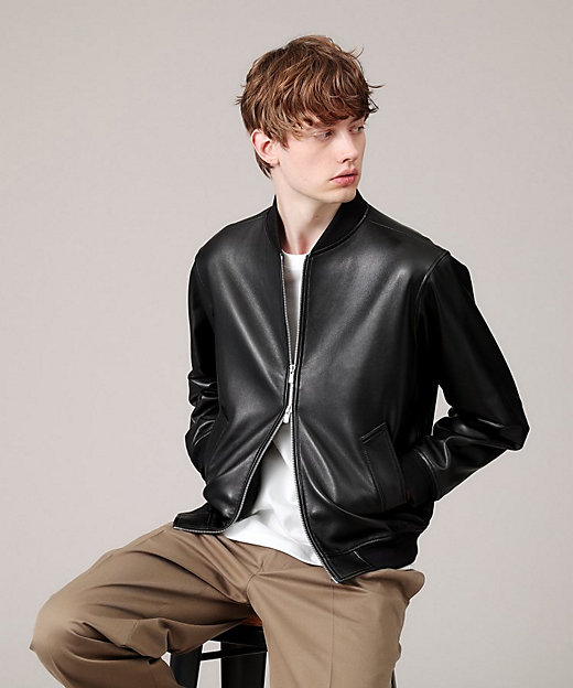 新作】ラムレザー ボンバー ジャケット（2002272570