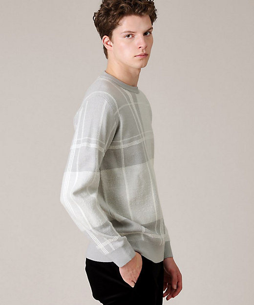 ビッグチェック プルオーバー ニット（2002299952） | TAKEO