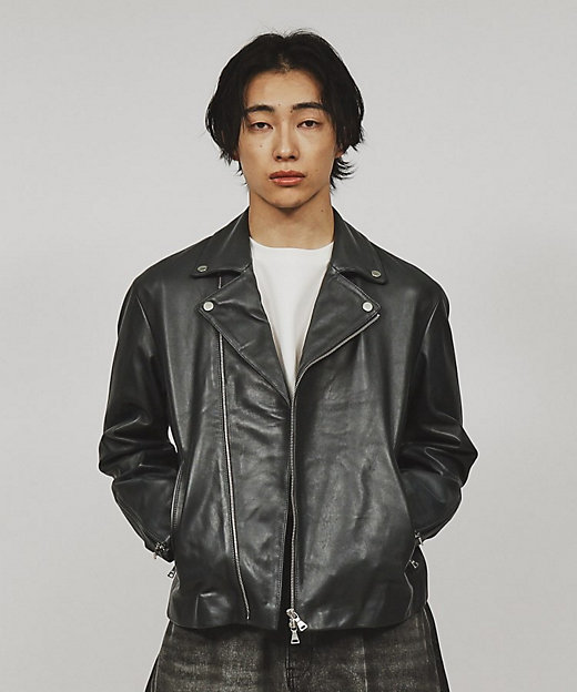 ラムレザーダブルライダースジャケット（2002300389） | tk