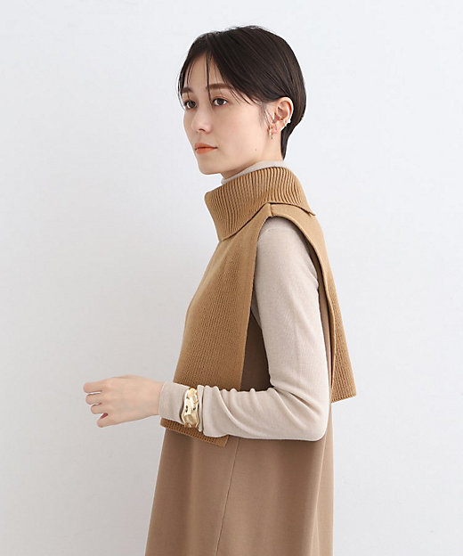 洗える／2WAY】タートルネックニットケープ（2002345126