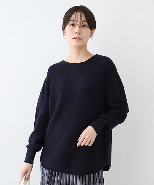 カシミヤ混／洗える／ラメ】ボートネックニット（2002372013