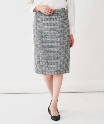 入卒／セレモニー／通勤】ラメツイードタイトスカート