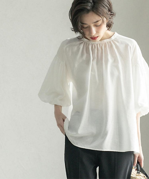 バルーンスリーブブラウス【洗濯機洗い可】（2002432811