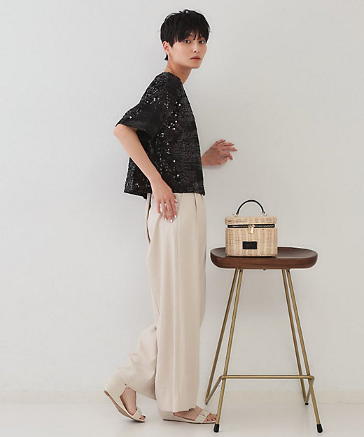 スパンコールブラウス【洗える】（2002464602） | OPAQUE