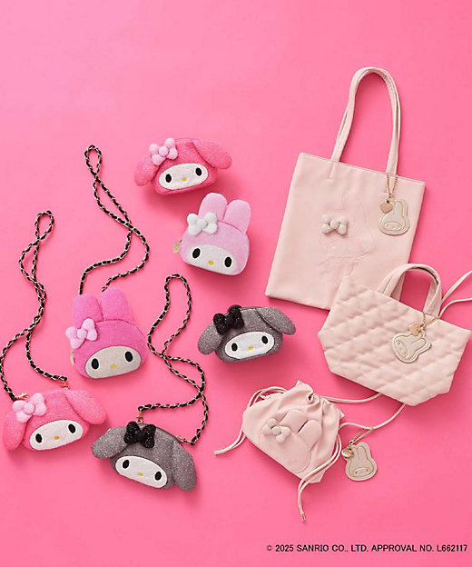 マイメロディ】たれ耳フェイス型2WAYキラキラミニショルダー
