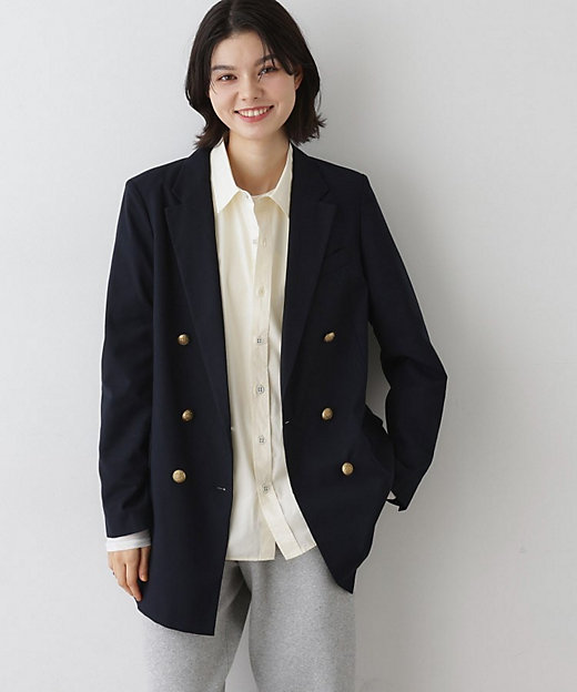 ウール混ダブルジャケット（2002537171） | Dessin (Women