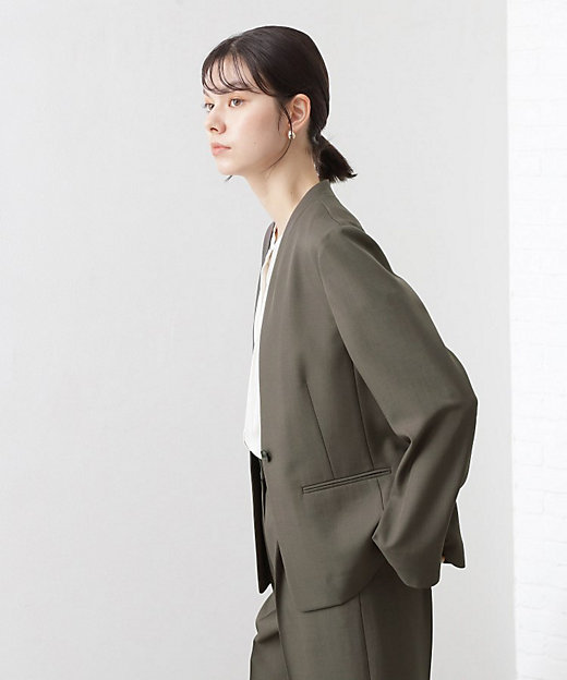 ノーカラージャケット【セットアップ可】（2002538425